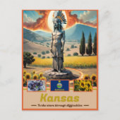 Kansas Kaleidoscope: Surreal State Delight Briefkaart (Voorkant)