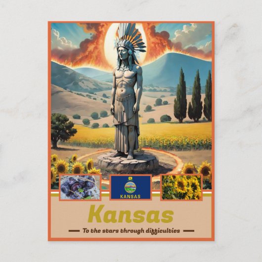 Kansas Kaleidoscope: Surreal State Delight Briefkaart (Voorkant)