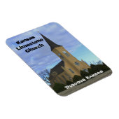 Kansas kalksteen kerk vierkante magneet (Rechterzijde)