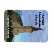 Kansas kalksteen kerk vierkante magneet (Horizontaal)
