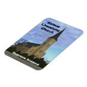 Kansas kalksteen kerk vierkante magneet (Linkerzijde)