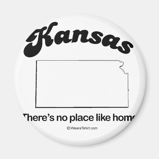 KANSAS - "KANSAS STATE MOTTO" T-shirts Magneet (Voorkant)