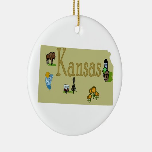 Kansas kerstboomversiering keramisch ornament (Rechts)