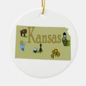 Kansas kerstboomversiering keramisch ornament (Voorkant)