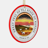 Kansas* Kerstversiering Keramisch Ornament (Rechts)