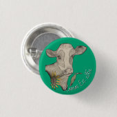 Kansas-koe-knop Ronde Button 3,2 Cm (Voorkant /achterkant)
