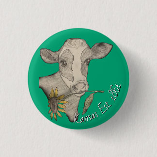 Kansas-koe-knop Ronde Button 3,2 Cm