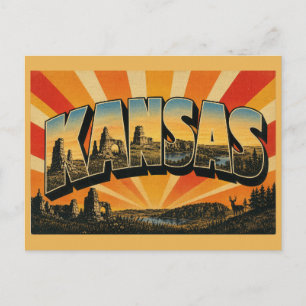 Kansas krijtrotsformaties hoog gras Prairieën Mere Briefkaart