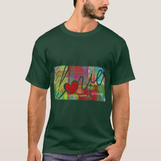Kansas KS Love Een Kleurrijke Aquarel Staatkaart S T-shirt
