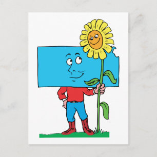 Kansas KS Sunflower Vintage Travel Souvenir Briefkaart