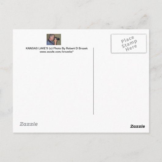 KANSAS LAKE'S WILSON RESERVOIR BRIEFKAART (Achterkant)