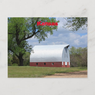Kansas Land Red Barn Briefkaart
