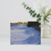 KANSAS LAND SNEEUWBANK POST KAART. BRIEFKAART (Staand voorkant)