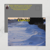 KANSAS LAND SNEEUWBANK POST KAART. BRIEFKAART (Voorkant / Achterkant)