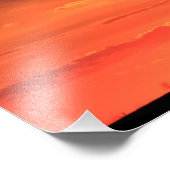 Kansas Land Zonsondergang Silhouet Foto Vergroting Afdruk (Hoek)