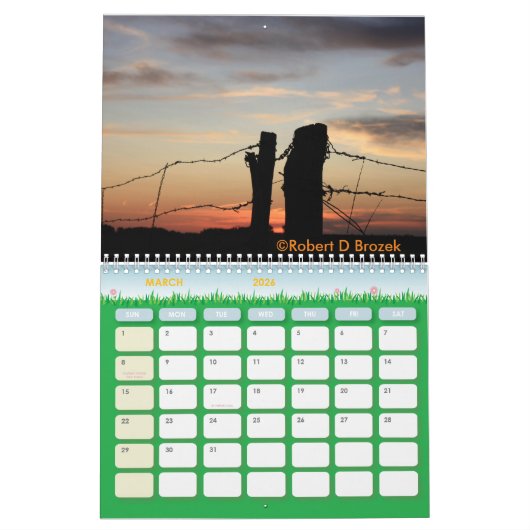 Kansas Landscape Photography CALENDAR Kalender (Mar 2026)