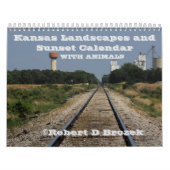 Kansas Landscapes en Sunset Calendar met Animals Kalender (Hoes)