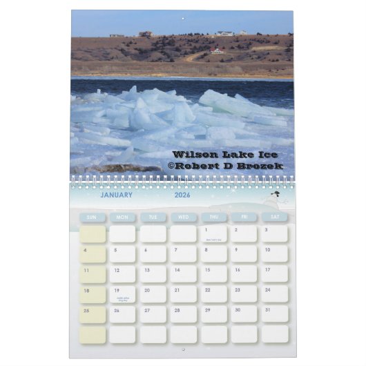 Kansas Landscapes en Sunset Calendar met Animals Kalender (Jan 2026)