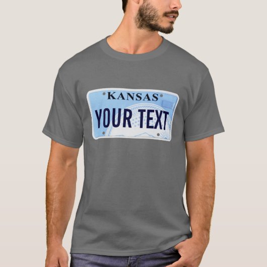 Kansas licence bord t-shirt (Voorkant)