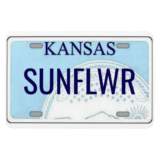 Kansas License Bord Flexible Magneet (Horizontaal)
