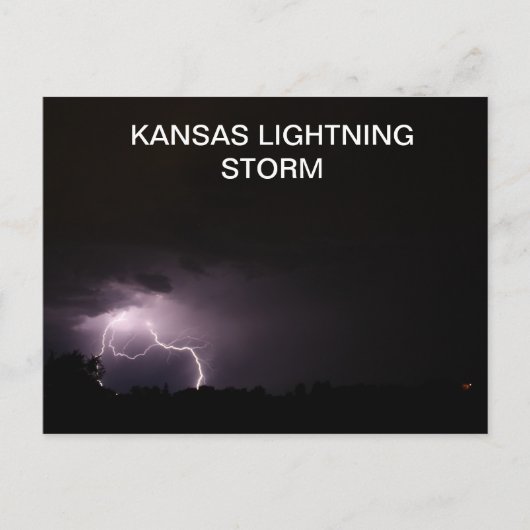KANSAS LIGHTING STORM BRIEFKAART (Voorkant)