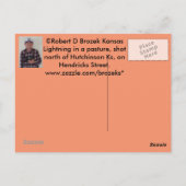 Kansas Lightning POST CARD Briefkaart (Achterkant)