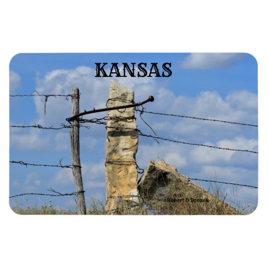 Kansas Limestone Fence Magneet (Horizontaal)