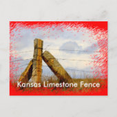 Kansas Limestone Fence Post Card Briefkaart (Voorkant)