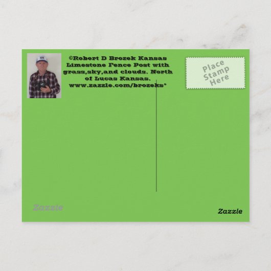 Kansas Limestone Fence Post POST CARD Briefkaart (Achterkant)