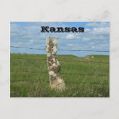 Kansas Limestone Fence Post POST CARD Briefkaart (Voorkant)