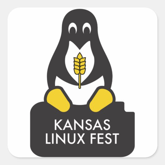 Kansas Linux Fest Stickers (Voorkant)