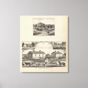 Kansas Live Stock County in Cawker City Canvas Afdruk