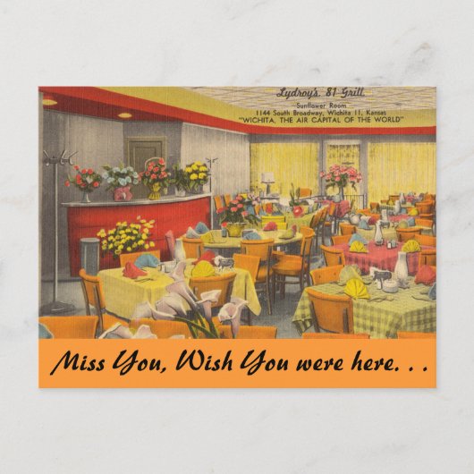 Kansas, Lydroy's 81 Grill, Wichita Briefkaart (Voorkant)