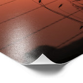 Kansas Mail Box Silhouette Sunset met wolken Foto Afdruk (Hoek)