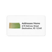 Kansas Map Address Label (Voorkant)