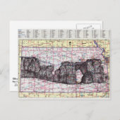 Kansas Map Art Briefkaart (Voorkant / Achterkant)