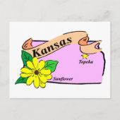 Kansas Map Briefkaart (Voorkant)
