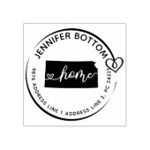 Kansas map logo rubberstempel (Afrduk)