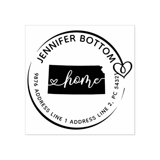 Kansas map logo rubberstempel (Afrduk)