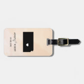 Kansas Map Wedding Bagagelabel, Couple's Name Bagagelabel (Voorkant horizontaal)