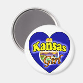 Kansas Meisje Magneet (Voorkant / Achterkant)