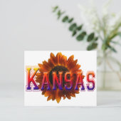 Kansas met zonnebloem briefkaart (Staand voorkant)