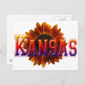 Kansas met zonnebloem briefkaart (Voorkant / Achterkant)