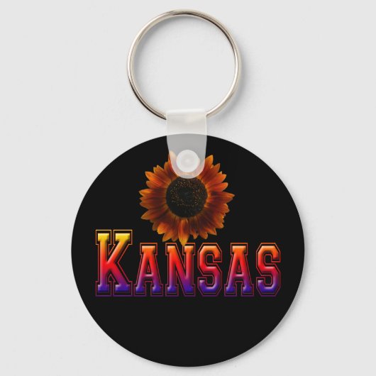 Kansas met zonnebloem sleutelhanger (Voorkant)
