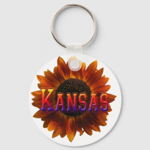 Kansas met zonnebloem sleutelhanger