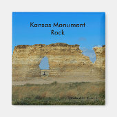 Kansas Monument Rock Square Magnet (Voorkant)