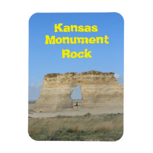 Kansas Monument Rock Square Magnet Magneet