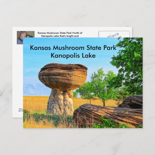 Kansas Mushroom State Park Kanopolis POST CARD Briefkaart (Voorkant / Achterkant)