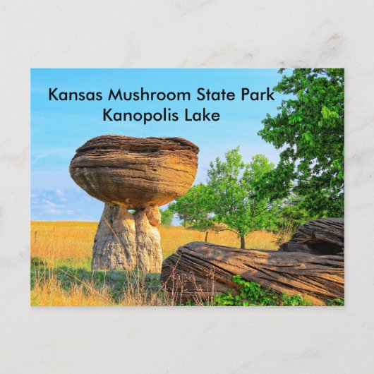 Kansas Mushroom State Park Kanopolis POST CARD Briefkaart (Voorkant)