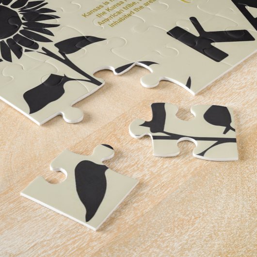 Kansas National Parks Infographic Map Legpuzzel (Zijkant)